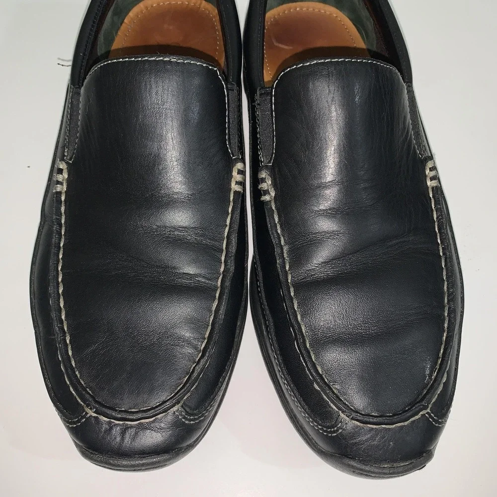 Cole Haan Shoes Mens Size 8 Black Leather Slip On Loafers Casual
